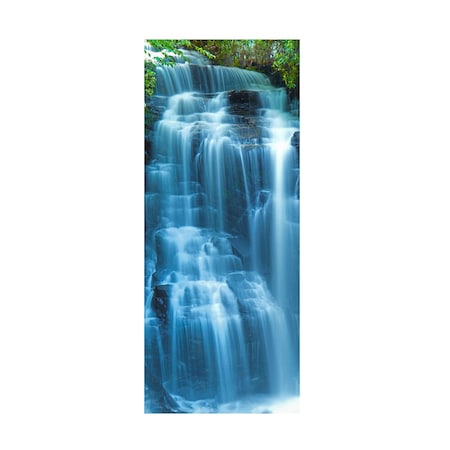 James McLoughlin 'Vertical Water VI' Canvas Art, 10x24